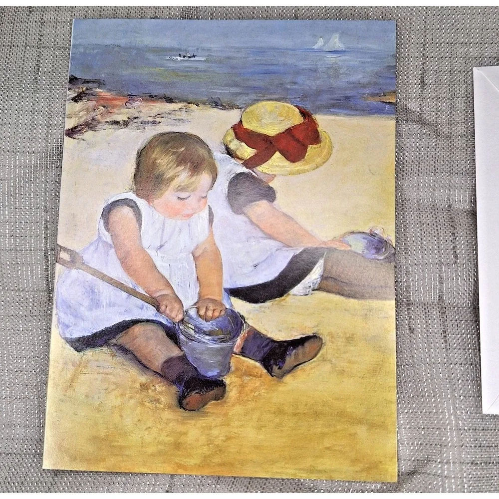 Mary Cassatt Julia Bell 10‎ Notecards Set Children on Beach, Mother Combing Hair